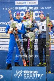 22.03.2019, Quebec, Canada (CAN): Federico Pellegrino (ITA), Johannes Hoesflot Klaebo (NOR), Sindre Bjoernestad Skar (NOR), (l-r) - FIS world cup cross-country, individual sprint, Quebec (CAN). www.nordicfocus.com. © Modica/NordicFocus. Every downloaded picture is fee-liable.