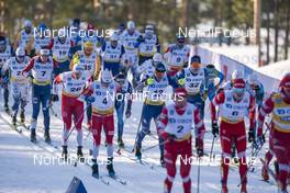 30.01.2021, Falun, Sweden (SWE): Andrew Musgrave (GBR), Dario Cologna (SUI) - FIS world cup cross-country, 15km men, Falun (SWE). www.nordicfocus.com. © Thibaut/NordicFocus. Every downloaded picture is fee-liable.