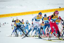 31.12.2021, Oberstdorf, Germany (GER): Louise Lindstroem (SWE), Teresa Stadlober (AUT), (l-r)  - FIS world cup cross-country, tour de ski, mass women, Oberstdorf (GER). www.nordicfocus.com. © Modica/NordicFocus. Every downloaded picture is fee-liable.