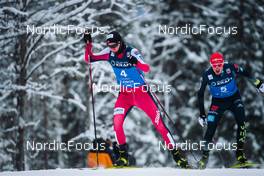 05.12.2021, Lillehammer, Norway (NOR): Jens Luraas Oftebro (NOR), Eric Frenzel (GER), (l-r)  - FIS world cup nordic combined men, individual gundersen HS138/10km, Lillehammer (NOR). www.nordicfocus.com. © Modica/NordicFocus. Every downloaded picture is fee-liable.