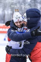 03.12.2022, Kontiolahti, Finland (FIN): Sturla Holm Laegreid (NOR), Siegfried Mazet (FRA), (l-r) - IBU World Cup Biathlon, sprint men, Kontiolahti (FIN). www.nordicfocus.com. © Manzoni/NordicFocus. Every downloaded picture is fee-liable.