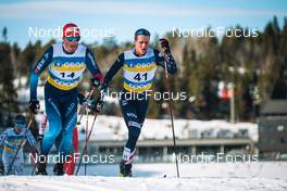 06.03.2022, Oslo, Norway (NOR): Jonas Baumann (SUI), Adam Martin (USA), (l-r)  - FIS world cup cross-country, mass men, Oslo (NOR). www.nordicfocus.com. © Modica/NordicFocus. Every downloaded picture is fee-liable.