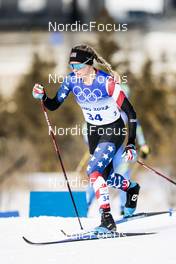 10.02.2022, Beijing, China (CHN): Jessie Diggins (USA) - XXIV. Olympic Winter Games Beijing 2022, cross-country, 10km women, Beijing (CHN). www.nordicfocus.com. © Modica/NordicFocus. Every downloaded picture is fee-liable.