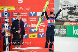 28.12.2022, Villach, Austria (AUT): Eva Pinkelnig (AUT), Nika Kriznar (SLO), (l-r) - FIS world cup ski jumping women, individual HS98, Villach (AUT). www.nordicfocus.com. © Thibaut/NordicFocus. Every downloaded picture is fee-liable.