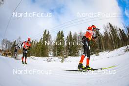 26.03.2022, Valadalen, Sweden (SWE): Kasper Stadaas (NOR), Oskar Kardin (SWE), (l-r) - Visma Ski Classics Arefjaellsloppet, Valadalen (SWE). www.nordicfocus.com. © Manzoni/NordicFocus. Every downloaded picture is fee-liable.