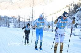 17.12.2022, Val Venosta, Italy (ITA): Petter Northug (NOR), Jan Srail (CZE), Joel Andersson (SWE), (l-r) - Visma Ski Classics La Venosta Criterium - Val Venosta (ITA). www.nordicfocus.com. © Reichert/NordicFocus. Every downloaded picture is fee-liable.
