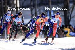 12.03.2023, Oestersund, Sweden, (SWE): Julia Simon (FRA), Anais Chevalier-Bouchet (FRA), (l-r) - IBU World Cup Biathlon, mass women, Oestersund (SWE). www.nordicfocus.com. © Manzoni/NordicFocus. Every downloaded picture is fee-liable.
