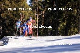 12.03.2023, Oestersund, Sweden, (SWE): Dorothea Wierer (ITA), Julia Simon (FRA), (l-r) - IBU World Cup Biathlon, mass women, Oestersund (SWE). www.nordicfocus.com. © Manzoni/NordicFocus. Every downloaded picture is fee-liable.