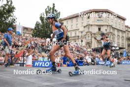 13.08.2023, Wiesbaden, Germany (GER): Lisa Vittozzi (ITA), Hanna Oeberg (SWE), (l-r) - City Biathlon - Wiesbaden (GER). www.nordicfocus.com. © Manzoni/NordicFocus. Every downloaded picture is fee-liable.