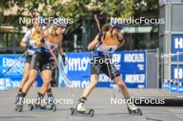 13.08.2023, Wiesbaden, Germany (GER): Hanna Kebinger (GER), Lou Jeanmonnot (FRA), (l-r) - City Biathlon - Wiesbaden (GER). www.nordicfocus.com. © Manzoni/NordicFocus. Every downloaded picture is fee-liable.
