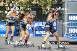 13.08.2023, Wiesbaden, Germany (GER): Hanna Kebinger (GER), Lou Jeanmonnot (FRA), (l-r) - City Biathlon - Wiesbaden (GER). www.nordicfocus.com. © Manzoni/NordicFocus. Every downloaded picture is fee-liable.