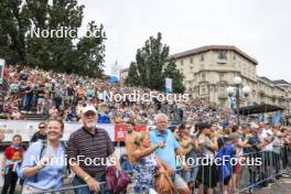13.08.2023, Wiesbaden, Germany (GER): Event Feature: Spectators - City Biathlon - Wiesbaden (GER). www.nordicfocus.com. © Manzoni/NordicFocus. Every downloaded picture is fee-liable.