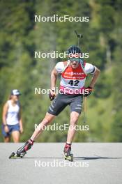 08.09.2023, Ruhpolding, Germany (GER): Roman Rees (GER) - German Championships biathlon, individual men, Ruhpolding (GER). www.nordicfocus.com. © Reichert/NordicFocus. Every downloaded picture is fee-liable.