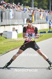 08.09.2023, Ruhpolding, Germany (GER): Erik Hafenmair (GER) - German Championships biathlon, individual men, Ruhpolding (GER). www.nordicfocus.com. © Reichert/NordicFocus. Every downloaded picture is fee-liable.