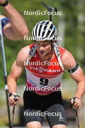 09.09.2023, Ruhpolding, Germany (GER): Niklas Hartweg (SUI) - German Championships biathlon, sprint men, Ruhpolding (GER). www.nordicfocus.com. © Reichert/NordicFocus. Every downloaded picture is fee-liable.