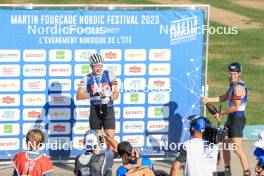 02.09.2023, Annecy, France (FRA): Vetle Sjaastad Christiansen (NOR), Sturla Holm Laegreid (NOR), (l-r) - Martin Fourcade Nordic Festival, Annecy (FRA). www.nordicfocus.com. © Manzoni/NordicFocus. Every downloaded picture is fee-liable.