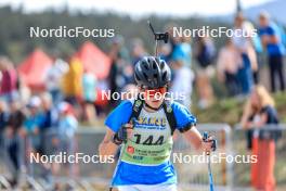 17.09.2023, La Feclaz, France (FRA): Aymeric Deloche (FRA) - Biathlon Samse Summer Tour, individual, La Feclaz (FRA). www.nordicfocus.com. © Manzoni/NordicFocus. Every downloaded picture is fee-liable.