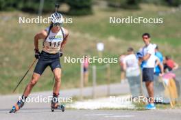 17.09.2023, La Feclaz, France (FRA): Raphael Dhenain (FRA) - Biathlon Samse Summer Tour, pursuit, La Feclaz (FRA). www.nordicfocus.com. © Manzoni/NordicFocus. Every downloaded picture is fee-liable.