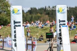 17.09.2023, La Feclaz, France (FRA): Event Feature: Start line - Biathlon Samse Summer Tour, pursuit, La Feclaz (FRA). www.nordicfocus.com. © Manzoni/NordicFocus. Every downloaded picture is fee-liable.