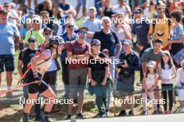 17.09.2023, La Feclaz, France (FRA): Chloe Bened (FRA) - Biathlon Samse Summer Tour, pursuit, La Feclaz (FRA). www.nordicfocus.com. © Manzoni/NordicFocus. Every downloaded picture is fee-liable.