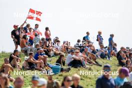 17.09.2023, La Feclaz, France (FRA): Event Feature: Fans watching the race - Biathlon Samse Summer Tour, pursuit, La Feclaz (FRA). www.nordicfocus.com. © Manzoni/NordicFocus. Every downloaded picture is fee-liable.
