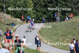 17.09.2023, La Feclaz, France (FRA): Corentin Jorda (FRA) - Biathlon Samse Summer Tour, pursuit, La Feclaz (FRA). www.nordicfocus.com. © Manzoni/NordicFocus. Every downloaded picture is fee-liable.