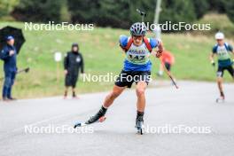 16.09.2023, La Feclaz, France (FRA): Esteban Moreira (FRA) - Biathlon Samse Summer Tour, sprint, La Feclaz (FRA). www.nordicfocus.com. © Manzoni/NordicFocus. Every downloaded picture is fee-liable.