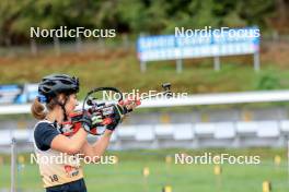 16.09.2023, La Feclaz, France (FRA): Gilonne Guigonnat (FRA) - Biathlon Samse Summer Tour, sprint, La Feclaz (FRA). www.nordicfocus.com. © Manzoni/NordicFocus. Every downloaded picture is fee-liable.