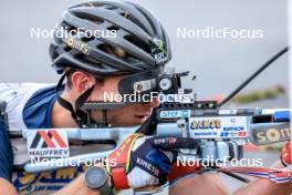 16.09.2023, La Feclaz, France (FRA): Emilien Claude (FRA) - Biathlon Samse Summer Tour, sprint, La Feclaz (FRA). www.nordicfocus.com. © Manzoni/NordicFocus. Every downloaded picture is fee-liable.