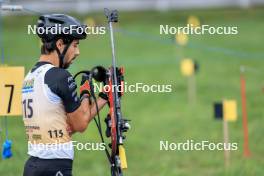 16.09.2023, La Feclaz, France (FRA): Cesar Bauvais (BEL) - Biathlon Samse Summer Tour, sprint, La Feclaz (FRA). www.nordicfocus.com. © Manzoni/NordicFocus. Every downloaded picture is fee-liable.