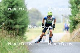 16.09.2023, La Feclaz, France (FRA): Yanis Hoffmann (FRA) - Biathlon Samse Summer Tour, sprint, La Feclaz (FRA). www.nordicfocus.com. © Manzoni/NordicFocus. Every downloaded picture is fee-liable.