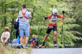 16.09.2023, La Feclaz, France (FRA): Adrien Baylac (FRA) - Biathlon Samse Summer Tour, sprint, La Feclaz (FRA). www.nordicfocus.com. © Manzoni/NordicFocus. Every downloaded picture is fee-liable.