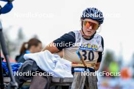 16.09.2023, La Feclaz, France (FRA): Lou Jeanmonnot (FRA) - Biathlon Samse Summer Tour, sprint, La Feclaz (FRA). www.nordicfocus.com. © Manzoni/NordicFocus. Every downloaded picture is fee-liable.
