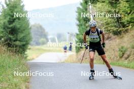 16.09.2023, La Feclaz, France (FRA): Mathis Yvoz (FRA) - Biathlon Samse Summer Tour, sprint, La Feclaz (FRA). www.nordicfocus.com. © Manzoni/NordicFocus. Every downloaded picture is fee-liable.