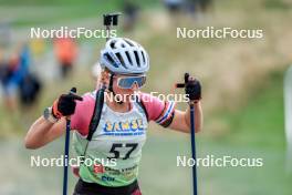 16.09.2023, La Feclaz, France (FRA): Eline Curnillon (FRA) - Biathlon Samse Summer Tour, sprint, La Feclaz (FRA). www.nordicfocus.com. © Manzoni/NordicFocus. Every downloaded picture is fee-liable.