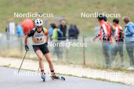 16.09.2023, La Feclaz, France (FRA): Eve Bouvard (BEL) - Biathlon Samse Summer Tour, sprint, La Feclaz (FRA). www.nordicfocus.com. © Manzoni/NordicFocus. Every downloaded picture is fee-liable.