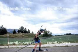 16.09.2023, La Feclaz, France (FRA): Emma Cespedes (FRA) - Biathlon Samse Summer Tour, sprint, La Feclaz (FRA). www.nordicfocus.com. © Manzoni/NordicFocus. Every downloaded picture is fee-liable.