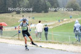 16.09.2023, La Feclaz, France (FRA): Alexis Josserand (FRA) - Biathlon Samse Summer Tour, sprint, La Feclaz (FRA). www.nordicfocus.com. © Manzoni/NordicFocus. Every downloaded picture is fee-liable.