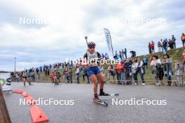 16.09.2023, La Feclaz, France (FRA): Justine Foulon (FRA) - Biathlon Samse Summer Tour, sprint, La Feclaz (FRA). www.nordicfocus.com. © Manzoni/NordicFocus. Every downloaded picture is fee-liable.