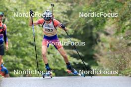 16.09.2023, La Feclaz, France (FRA): Alexis Nappey (FRA) - Biathlon Samse Summer Tour, sprint, La Feclaz (FRA). www.nordicfocus.com. © Manzoni/NordicFocus. Every downloaded picture is fee-liable.
