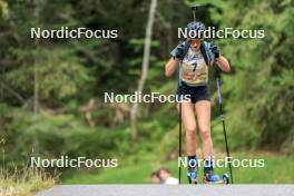 16.09.2023, La Feclaz, France (FRA): Marine Debloem (BEL) - Biathlon Samse Summer Tour, sprint, La Feclaz (FRA). www.nordicfocus.com. © Manzoni/NordicFocus. Every downloaded picture is fee-liable.