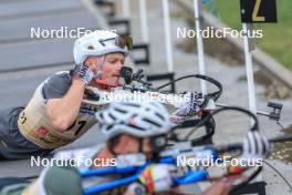 16.09.2023, La Feclaz, France (FRA): Jacques Jefferies (FRA) - Biathlon Samse Summer Tour, sprint, La Feclaz (FRA). www.nordicfocus.com. © Manzoni/NordicFocus. Every downloaded picture is fee-liable.
