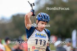 16.09.2023, La Feclaz, France (FRA): Quentin Fillon Maillet (FRA) - Biathlon Samse Summer Tour, sprint, La Feclaz (FRA). www.nordicfocus.com. © Manzoni/NordicFocus. Every downloaded picture is fee-liable.