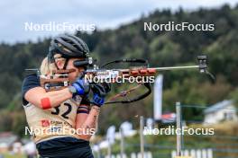 16.09.2023, La Feclaz, France (FRA): Sophie Chauveau (FRA) - Biathlon Samse Summer Tour, sprint, La Feclaz (FRA). www.nordicfocus.com. © Manzoni/NordicFocus. Every downloaded picture is fee-liable.