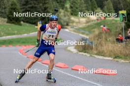 16.09.2023, La Feclaz, France (FRA): Matija Legovic (CRO) - Biathlon Samse Summer Tour, sprint, La Feclaz (FRA). www.nordicfocus.com. © Manzoni/NordicFocus. Every downloaded picture is fee-liable.