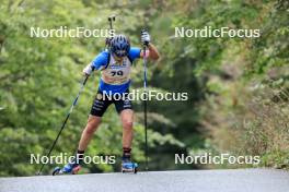 16.09.2023, La Feclaz, France (FRA): Antonin Guigonnat (FRA) - Biathlon Samse Summer Tour, sprint, La Feclaz (FRA). www.nordicfocus.com. © Manzoni/NordicFocus. Every downloaded picture is fee-liable.