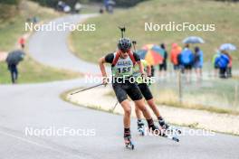 16.09.2023, La Feclaz, France (FRA): Peter Sanders (FRA) - Biathlon Samse Summer Tour, sprint, La Feclaz (FRA). www.nordicfocus.com. © Manzoni/NordicFocus. Every downloaded picture is fee-liable.
