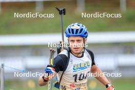 16.09.2023, La Feclaz, France (FRA): Oscar Lombardot (FRA) - Biathlon Samse Summer Tour, sprint, La Feclaz (FRA). www.nordicfocus.com. © Manzoni/NordicFocus. Every downloaded picture is fee-liable.