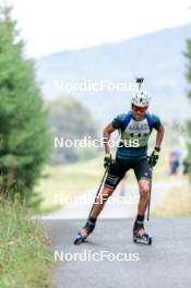 16.09.2023, La Feclaz, France (FRA): Ronan Fernandes Bochu (FRA) - Biathlon Samse Summer Tour, sprint, La Feclaz (FRA). www.nordicfocus.com. © Manzoni/NordicFocus. Every downloaded picture is fee-liable.