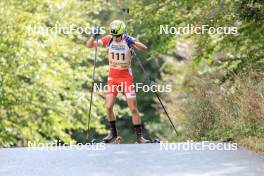 16.09.2023, La Feclaz, France (FRA): Nathanael Peaquin (FRA) - Biathlon Samse Summer Tour, sprint, La Feclaz (FRA). www.nordicfocus.com. © Manzoni/NordicFocus. Every downloaded picture is fee-liable.